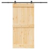 Porte coulissante et kit de quincaillerie 100x210 cm pin massif 