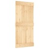 Porte coulissante et kit de quincaillerie 100x210 cm pin massif 