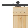 Porte coulissante et kit de quincaillerie 100x210 cm pin massif 
