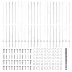 Poteaux de clôture 22 pcs U-Channel 150 cm en acier galvanisé 