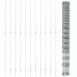 Poteaux de clôture 22 pcs U-Channel 150 cm en acier galvanisé 