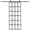 Porte coulissante avec kit de quincaillerie 90x205 cm Verre ESG 