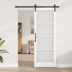 Porte coulissante avec la quincaillerie 'ORKDAL'Blanche 78x211 cm 