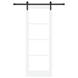 Porte coulissante avec la quincaillerie 'ORKDAL'Blanche 78x211 cm 