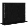 Miroir de vanité avec lumières LED Chêne noir 60x45x18 cm 