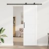 Porte coulissante avec kit de quincaillerie blanche 78x232 cm en bois massif de pin 