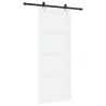 Porte coulissante avec ensemble quincaillerie 'ORKDAL'en bois massif de pin blanc 