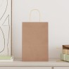 Sacs en papier 50 pcs avec poignées marron 21x11x31 cm 