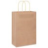 Sacs en papier 50 pcs avec poignées marron 21x11x31 cm 