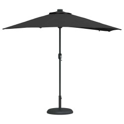 Parasol de jardin Noir 294 x 150 x 223 cm tissu 