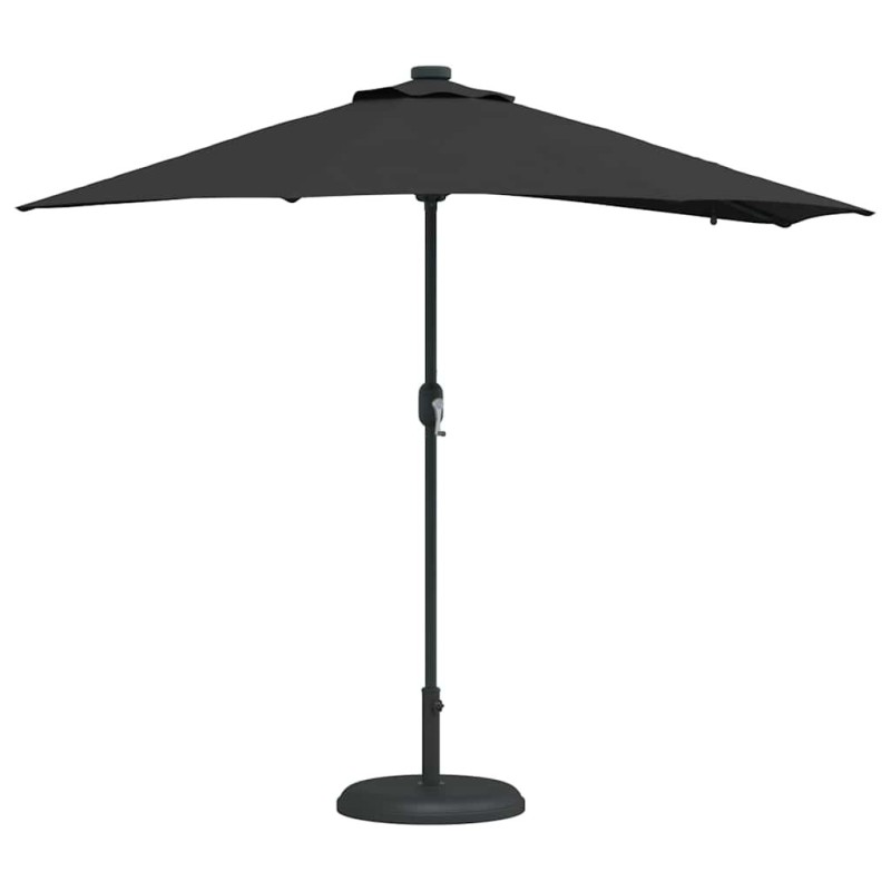 Parasol de jardin Noir 294 x 150 x 223 cm tissu 