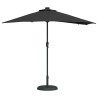 Parasol de jardin Noir 294 x 150 x 223 cm tissu 