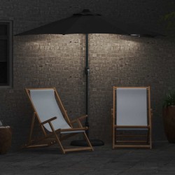 Parasol de jardin Noir 294 x 150 x 223 cm tissu 