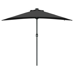 Parasol de jardin Noir 294 x 150 x 223 cm tissu 