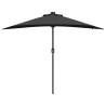 Parasol de jardin Noir 294 x 150 x 223 cm tissu 