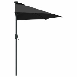 Parasol de jardin Noir 294 x 150 x 223 cm tissu 