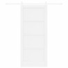 Porte Coulissante avec Quincaillerie Blanche 86x198,5 cm Bois Massif Pin 
