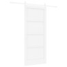 Porte Coulissante avec Quincaillerie Blanche 86x198,5 cm Bois Massif Pin 