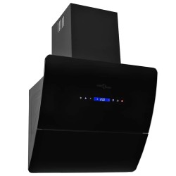 Hotte murale acier inoxydable 756 m³/h 60 cm Noir 