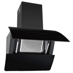 Hotte murale acier inoxydable 756 m³/h 60 cm Noir 