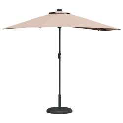 Parasol de jardin Taupe 294 x 150 x 223 cm tissu 