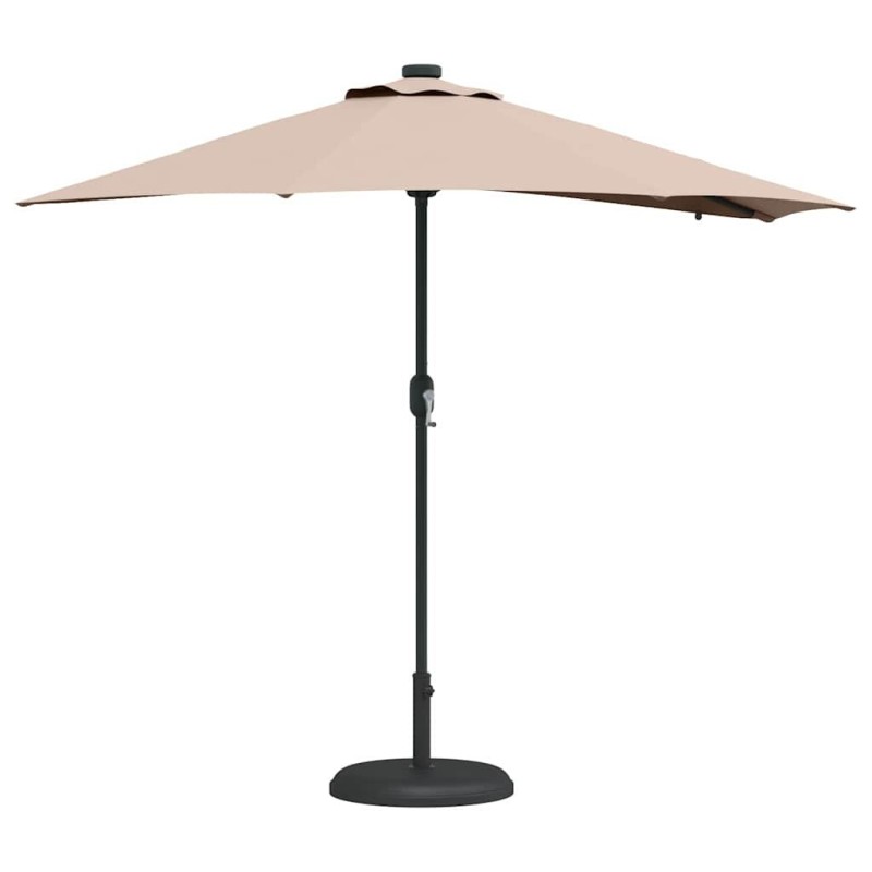 Parasol de jardin Taupe 294 x 150 x 223 cm tissu 
