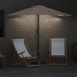 Parasol de jardin Taupe 294 x 150 x 223 cm tissu 