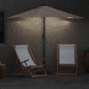 Parasol de jardin Taupe 294 x 150 x 223 cm tissu 