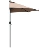 Parasol de jardin Taupe 294 x 150 x 223 cm tissu 