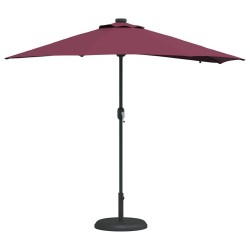 Parasol de jardin Rouge bordeaux 294 x 150 x 223 cm tissu 