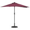 Parasol de jardin Rouge bordeaux 294 x 150 x 223 cm tissu 