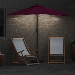 Parasol de jardin Rouge bordeaux 294 x 150 x 223 cm tissu 