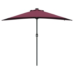 Parasol de jardin Rouge bordeaux 294 x 150 x 223 cm tissu 