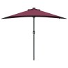 Parasol de jardin Rouge bordeaux 294 x 150 x 223 cm tissu 