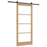 Porte coulissante avec kit de quincaillerie 'ORKDAL'Bois massif et verre 
