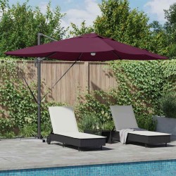Parasol à bras déporté - Bordeaux Bordeaux Métal et Tissu Moyen 