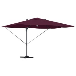 Parasol à bras déporté - Bordeaux Bordeaux Métal et Tissu Moyen 