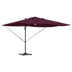 Parasol à bras déporté - Bordeaux Bordeaux Métal et Tissu Moyen 