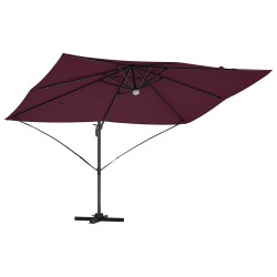 Parasol à bras déporté - Bordeaux Bordeaux Métal et Tissu Moyen 