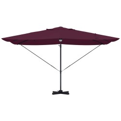 Parasol à bras déporté - Bordeaux Bordeaux Métal et Tissu Moyen 