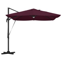 Parasol à bras déporté - Bordeaux Bordeaux Métal et Tissu Moyen 