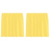Rideaux en voile avec passe-tringles 2 pcs jaune 