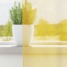 Rideaux en voile avec passe-tringles 2 pcs jaune 