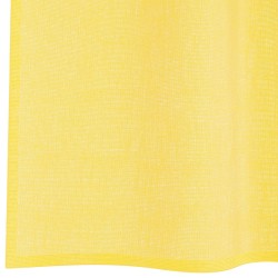 Rideaux en voile avec passe-tringles 2 pcs jaune 