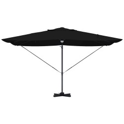 Parasol cantilever Roma avec LEDs, noir, 352x251x265 cm en aluminium 