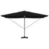Parasol cantilever Roma avec LEDs, noir, 352x251x265 cm en aluminium 