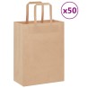 Sacs en papier 50 pcs avec poignées marron 21x11x28 cm 