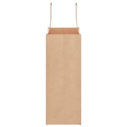 Sacs en papier 50 pcs avec poignées marron 21x11x28 cm 