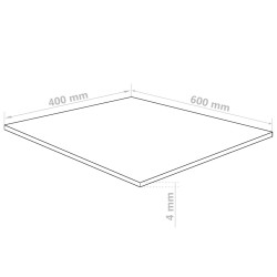 Feuilles de verre acrylique 5 pcs Transparent 40 x 60 cm 