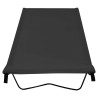 Lits de camping 2 pcs 180x60x19 cm Tissu Oxford et acier Noir 